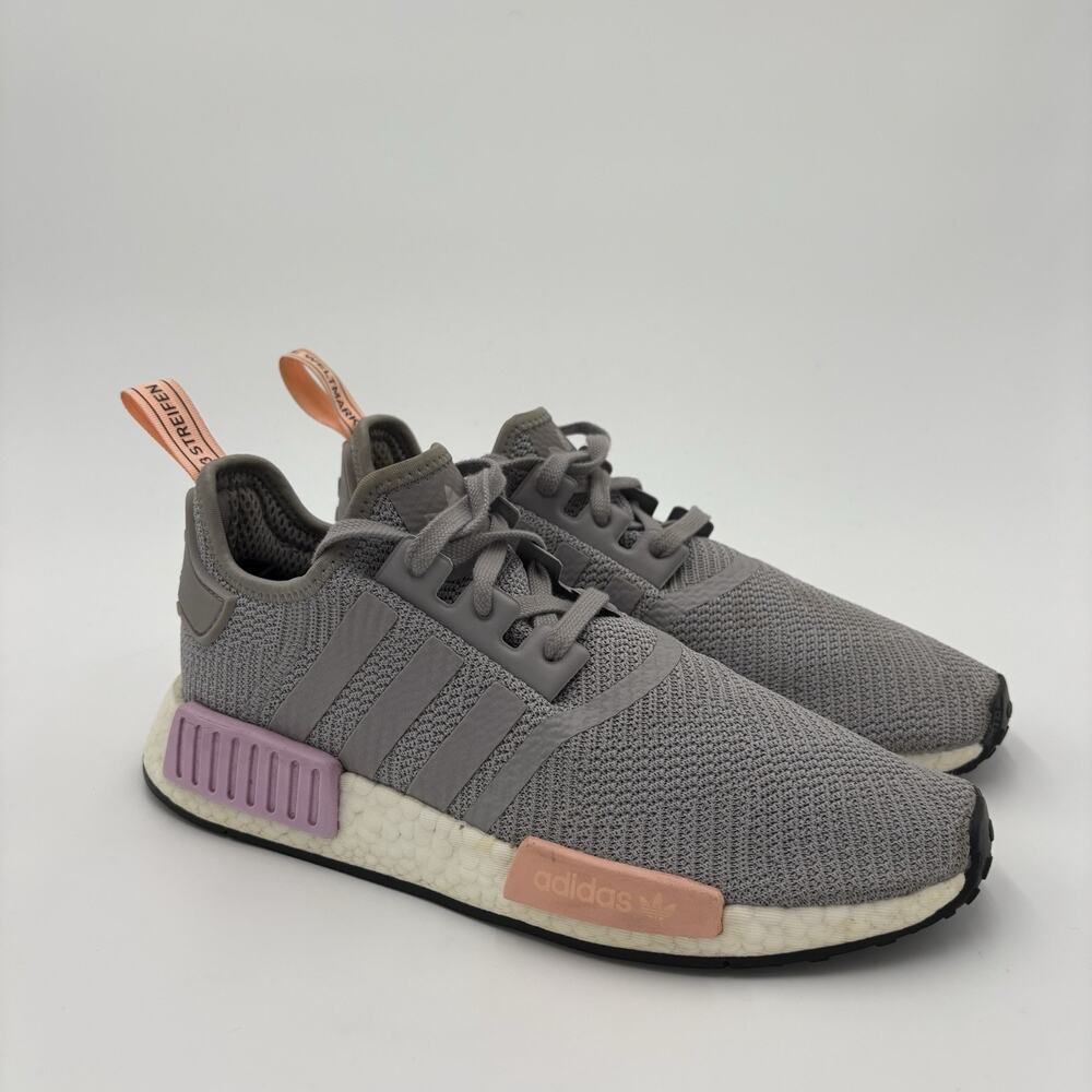Adidas NMD R1 light granite womens 9.5 running shoes sneakers B37647 gray